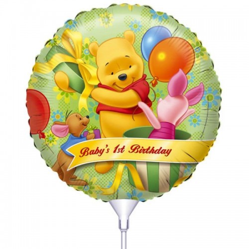 Folie Ballon : Happy 1th Birthday - Winnie de Pooh