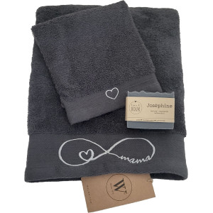 Walra Badlinnen voor Mama met Ambachtelijke Zeep – Antraciet