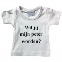 Flessen T-shirt: Wil Je Mijn Peter Worden?