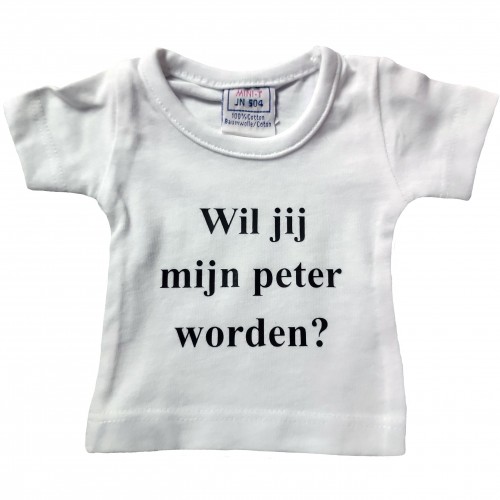 Flessen T-shirt: Wil Je Mijn Peter Worden?