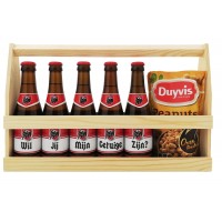 Houten Bierkratje voor 6 flesjes