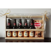 Houten Bierkratje voor 6 flesjes