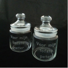Peter - Meter Snoeppot met Laserbedrukking