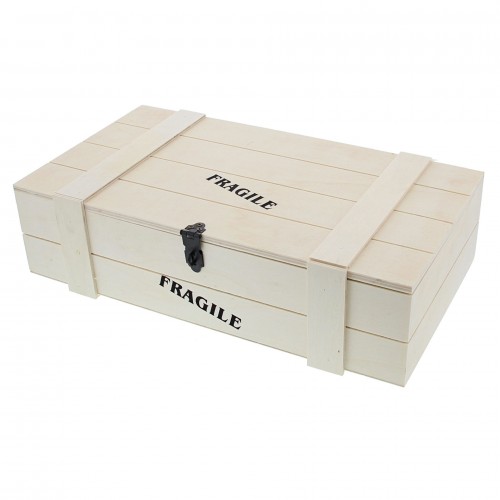 Fragile' Houten Kist (2 flessen)