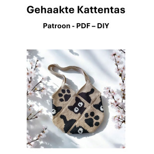 Haakpatroon van Katten Tote Bag (PDF - DIY)