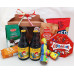 Kerstpakket : 'Merry X-mas' La Chouffe flesjes met Snacks