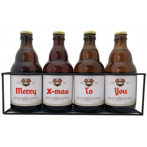 Duvel Kerst Bierpakket : Merry X-mas To You (4 flesjes) - Rekje
