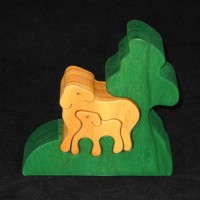 Houten Puzzel : SCHAAP met Jong