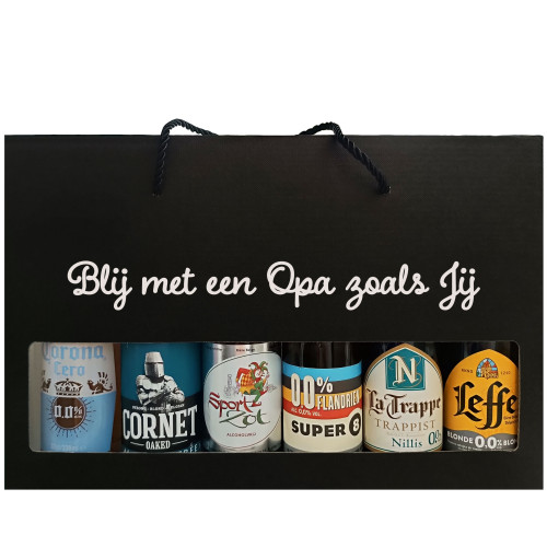 Bierpakket Alcoholvrij : Blij met een Opa zoals Jij (6 flesjes) -  Geschenkdoos