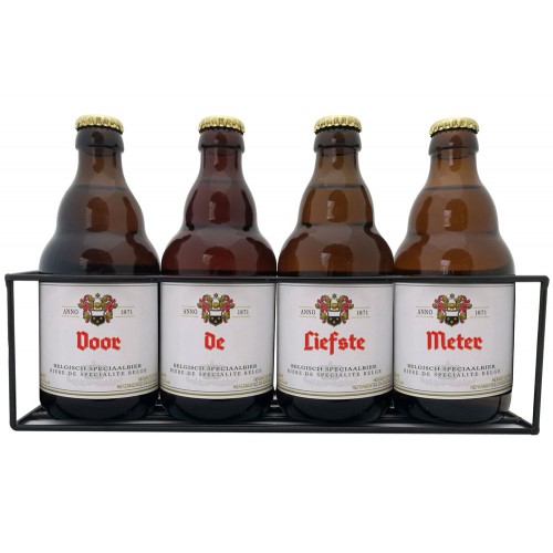 Duvel Bierpakket : Voor de Liefste Meter (4 flesjes) - Rekje