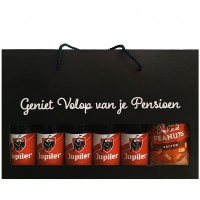 Jupiler bierpakket : Geniet Volop van je Pensioen (5 flesjes) - Geschenkdoos