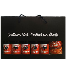 Jupiler Bierpakket : Jubileum! Dat Verdient een Biertje (5 flesjes) - Geschenkdoos