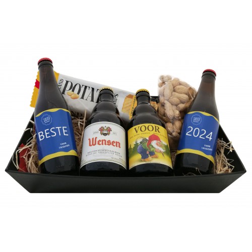 Nieuwjaar Bierpakket : Beste Wensen Voor 2024 (4 flesjes) - Zwarte Schaal