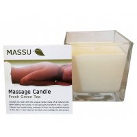 Massage Kaars GREEN TEA (200ml) - MASSU in Geschenkdoos