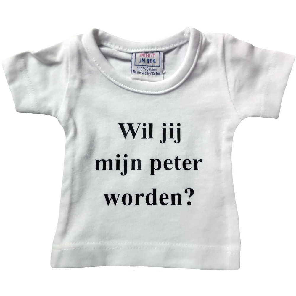 Flessen T-shirt: Wil Je Mijn Peter Worden?