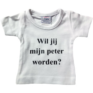 Flessen T-shirt: Wil Je Mijn Peter Worden?