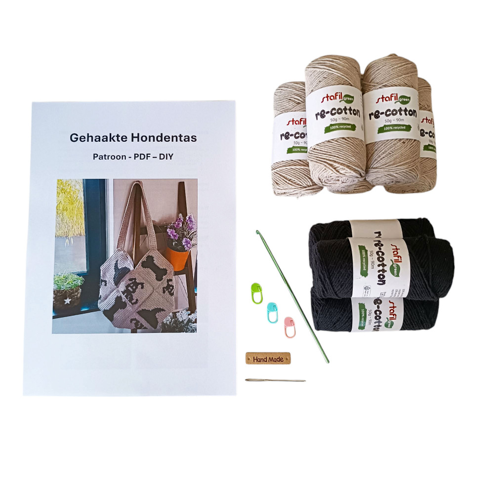 Haakpakket – Totebag met Hondenpatroon