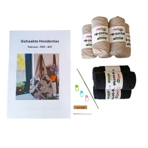 Haakpakket – Totebag met Hondenpatroon