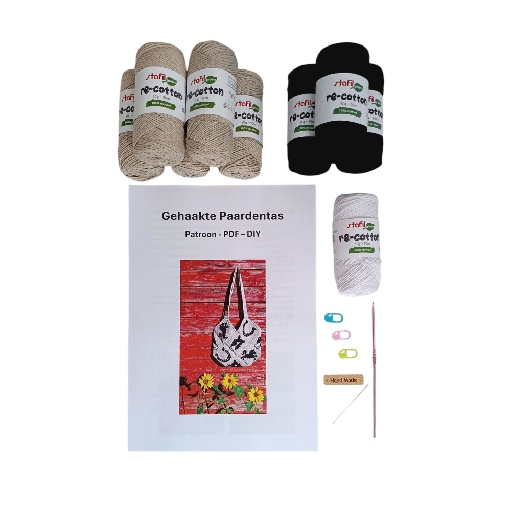 Haakpakket – Totebag met Paardenpatroon