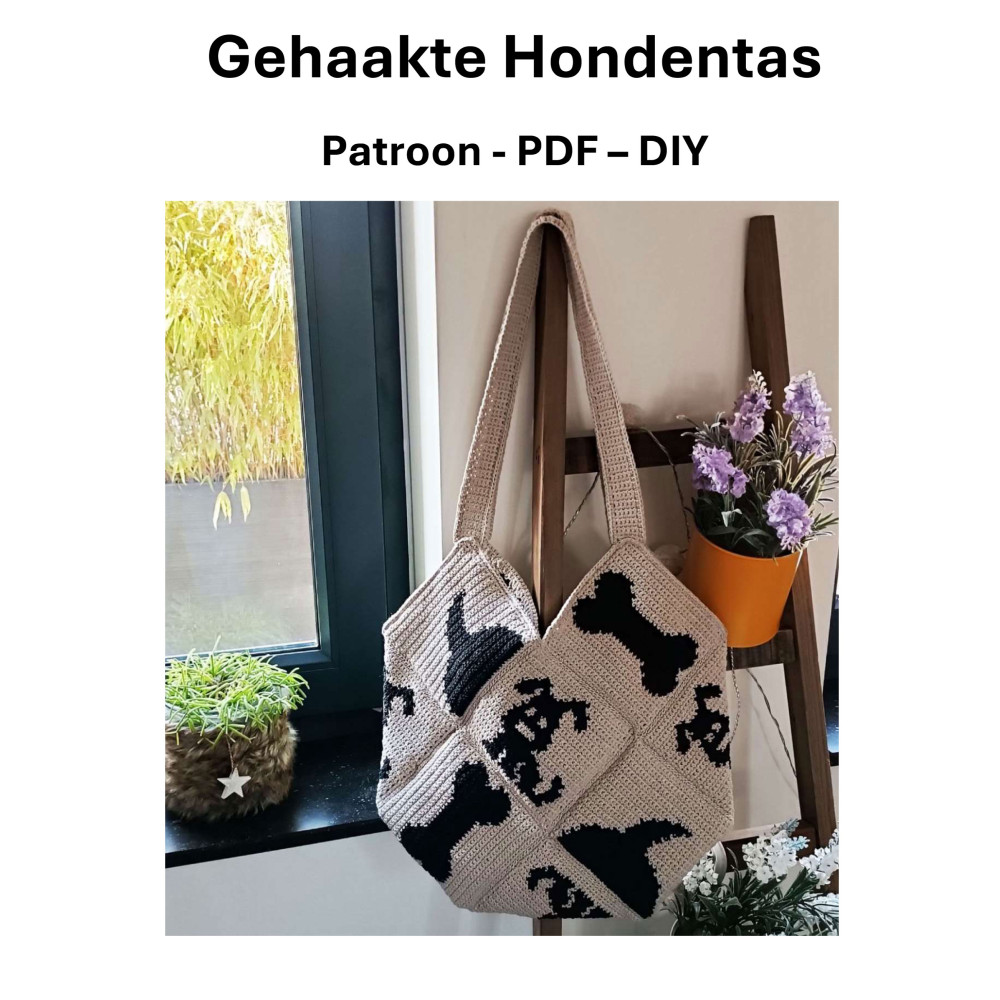 Haakpatroon van Honden Tote Bag (PDF - DIY)