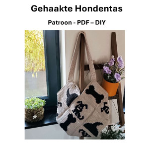Haakpatroon van Honden Tote Bag (PDF - DIY)