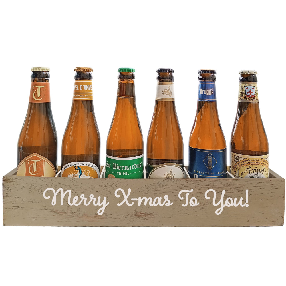 Bierpakket Tripel Bier: Merry X-mas To You! - Kratje
