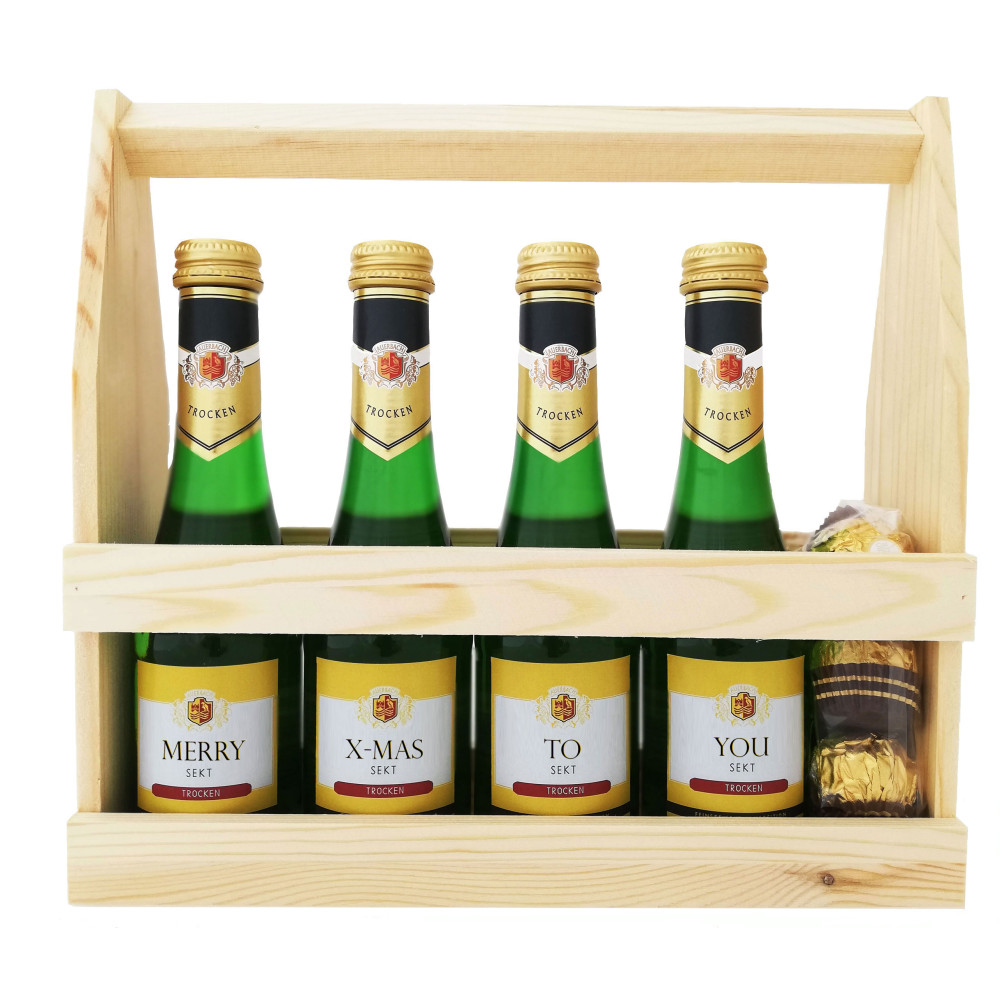 Schuimwijn : Merry X-mas To You | Houten Kratje