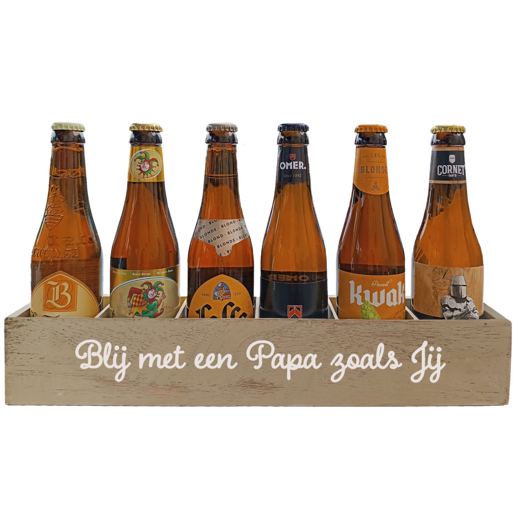 Bierpakket Blond Bier: Blij met een Papa zoals Jij - Kratje