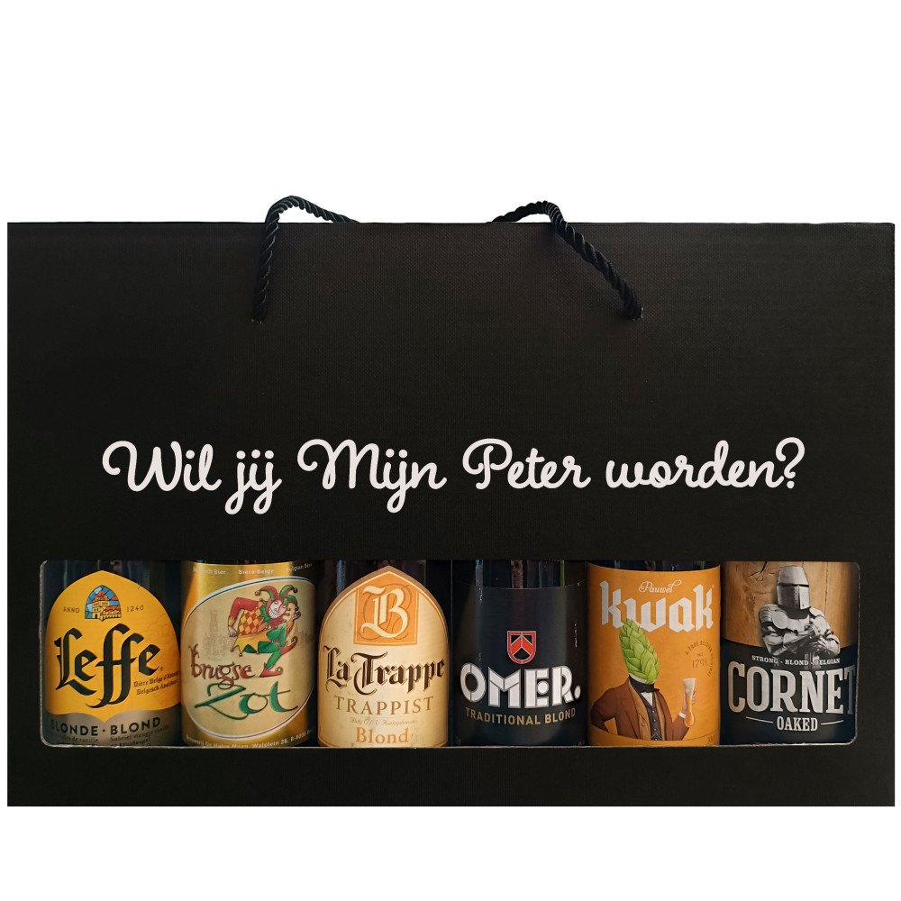 Bierpakket Blond Bier: Wil jij Mijn Peter worden? - Geschenkdoos