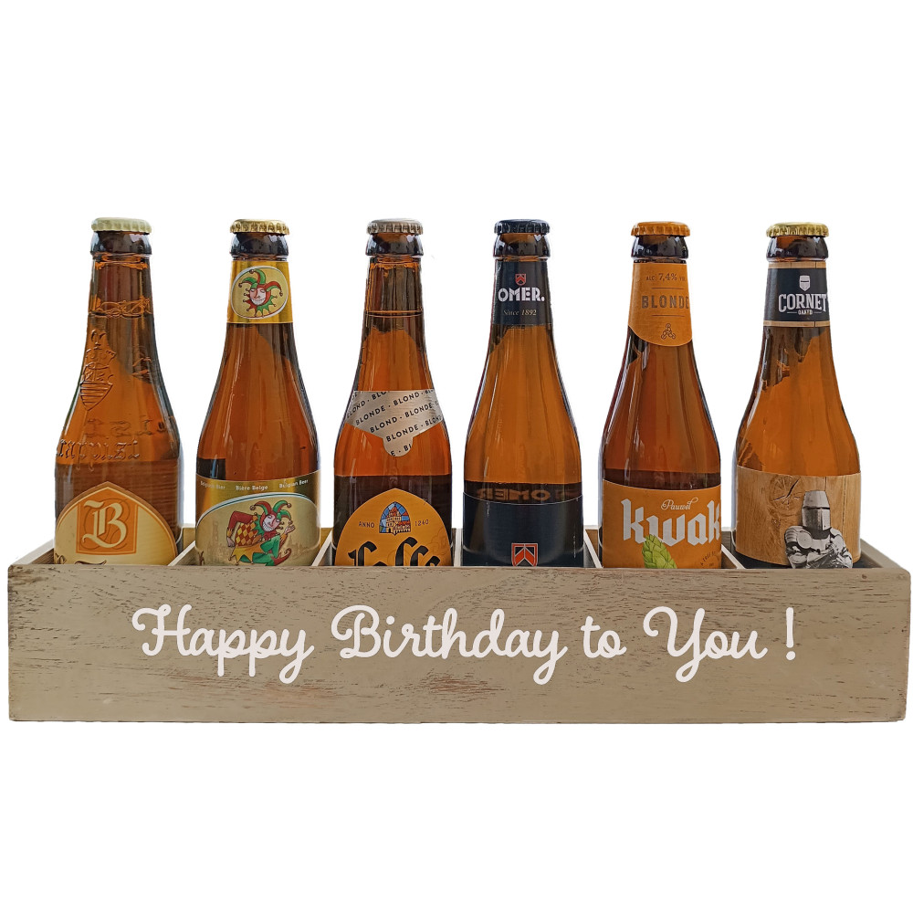 Bierpakket Blond Bier: Happy Birthday to You! - Kratje