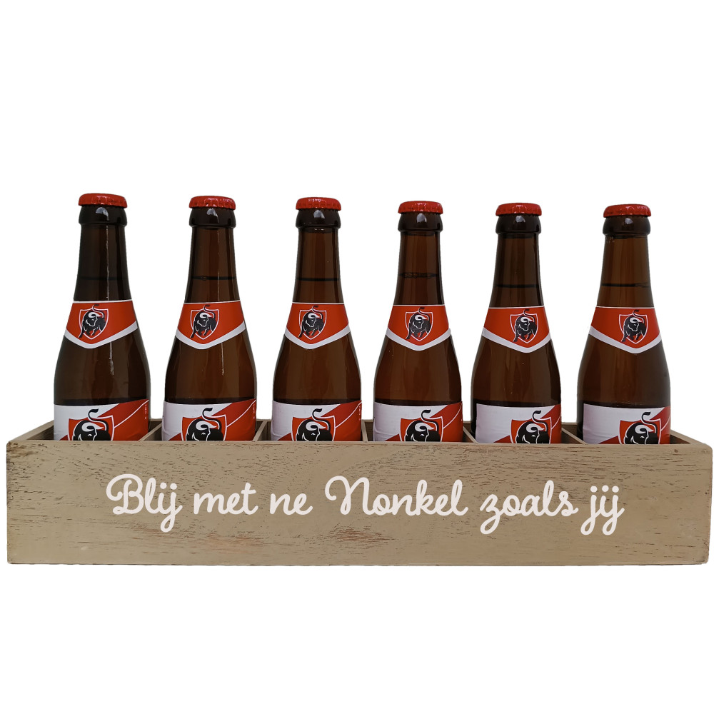 Jupiler Bierpakket : Blij met ne Nonkel zoals Jij - Houten Kratje