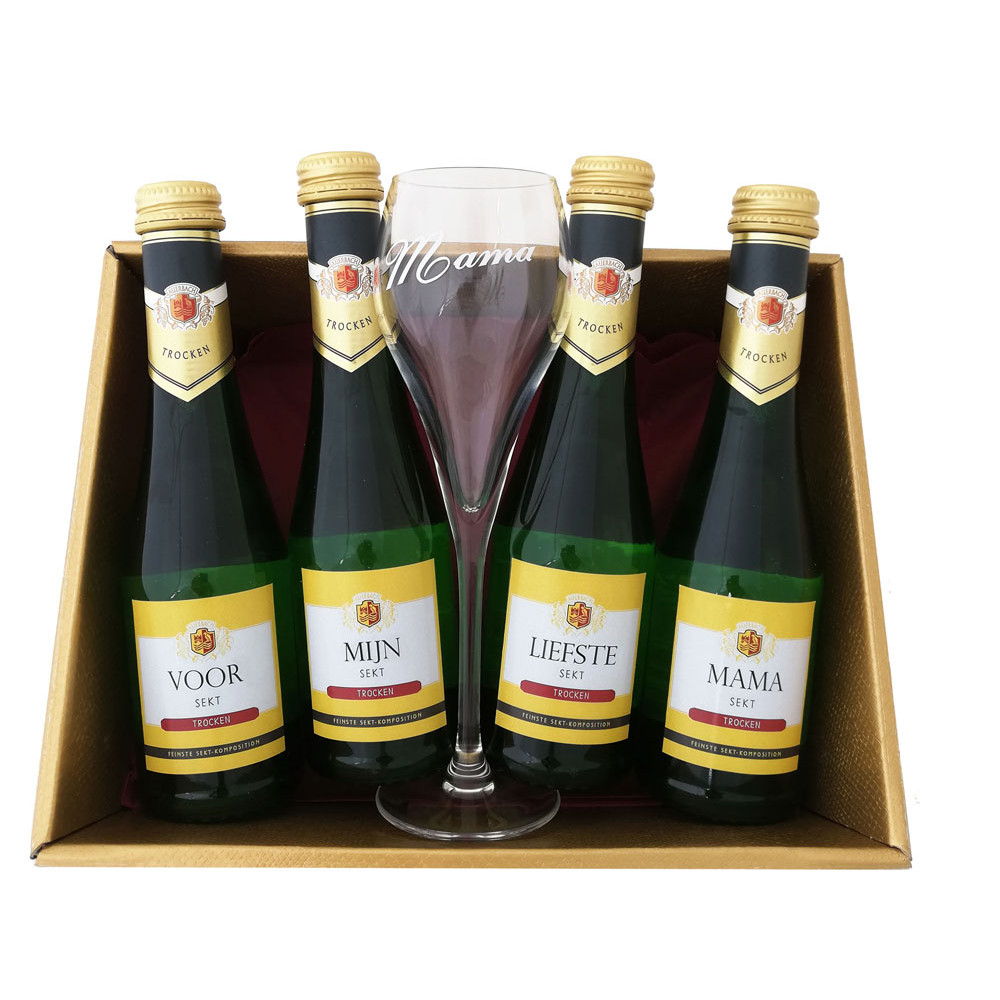 Schuimwijn : Voor Mijn Liefste Mama met Glas