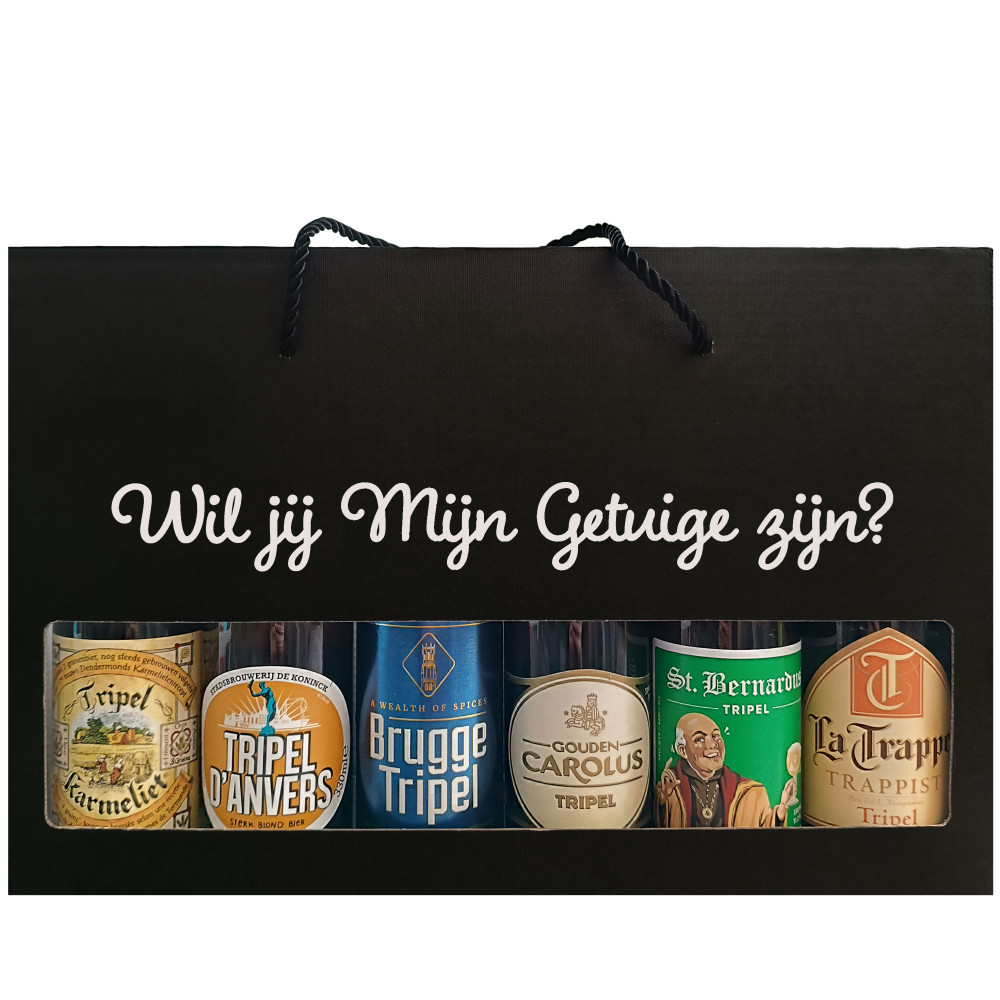Bierpakket Tripel Bier: Wil jij Mijn Getuige zijn? - Geschenkdoos