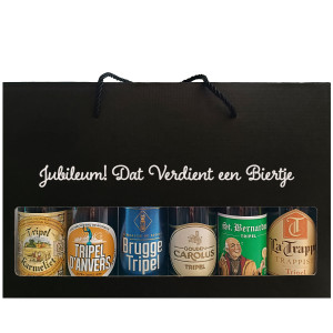 Bierpakket Tripel Bier: Jubileum! Dat Verdient een Biertje - Geschenkdoos
