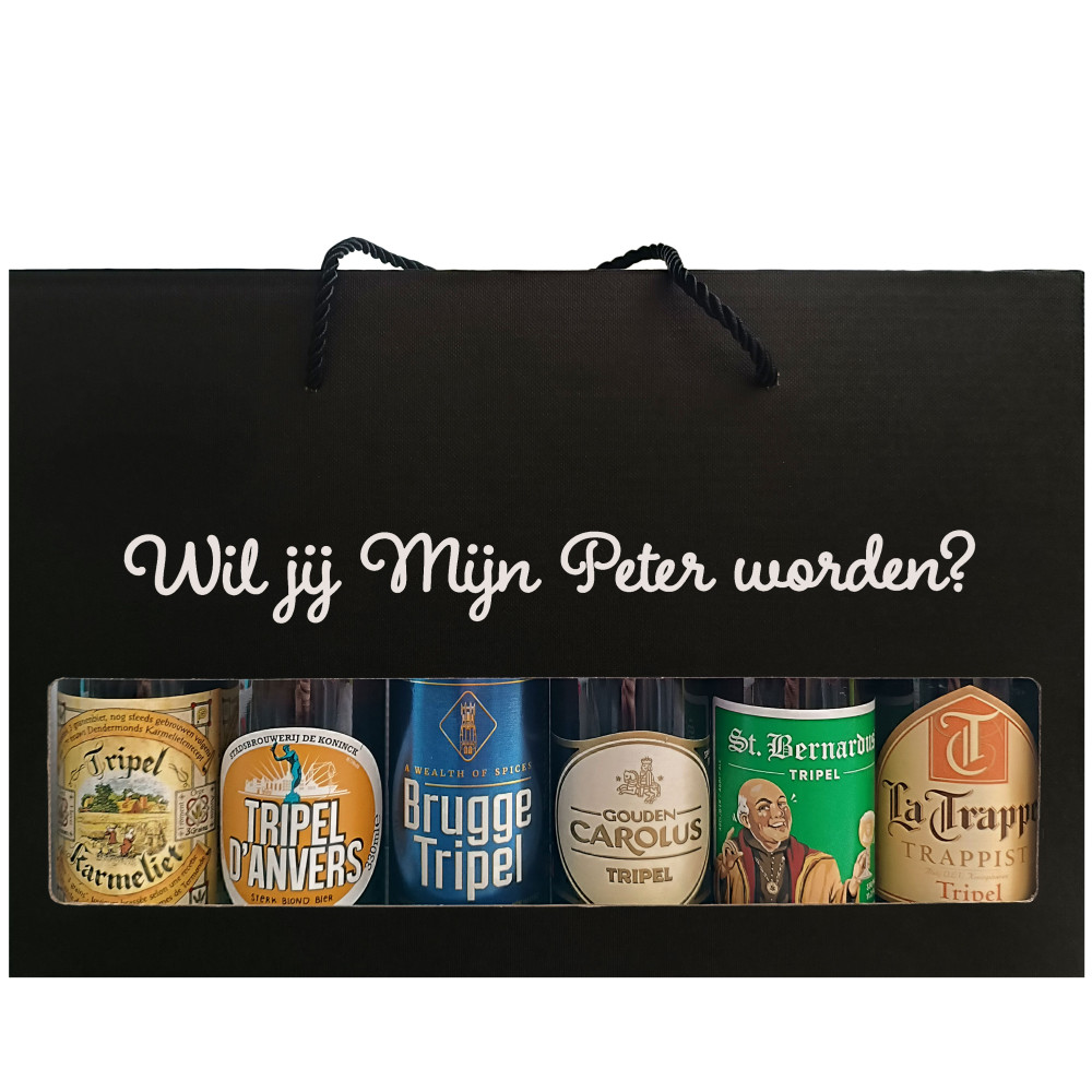 Bierpakket Tripel Bier: Wil jij Mijn Peter worden? - Geschenkdoos
