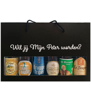 Bierpakket Tripel Bier: Wil jij Mijn Peter worden? - Geschenkdoos