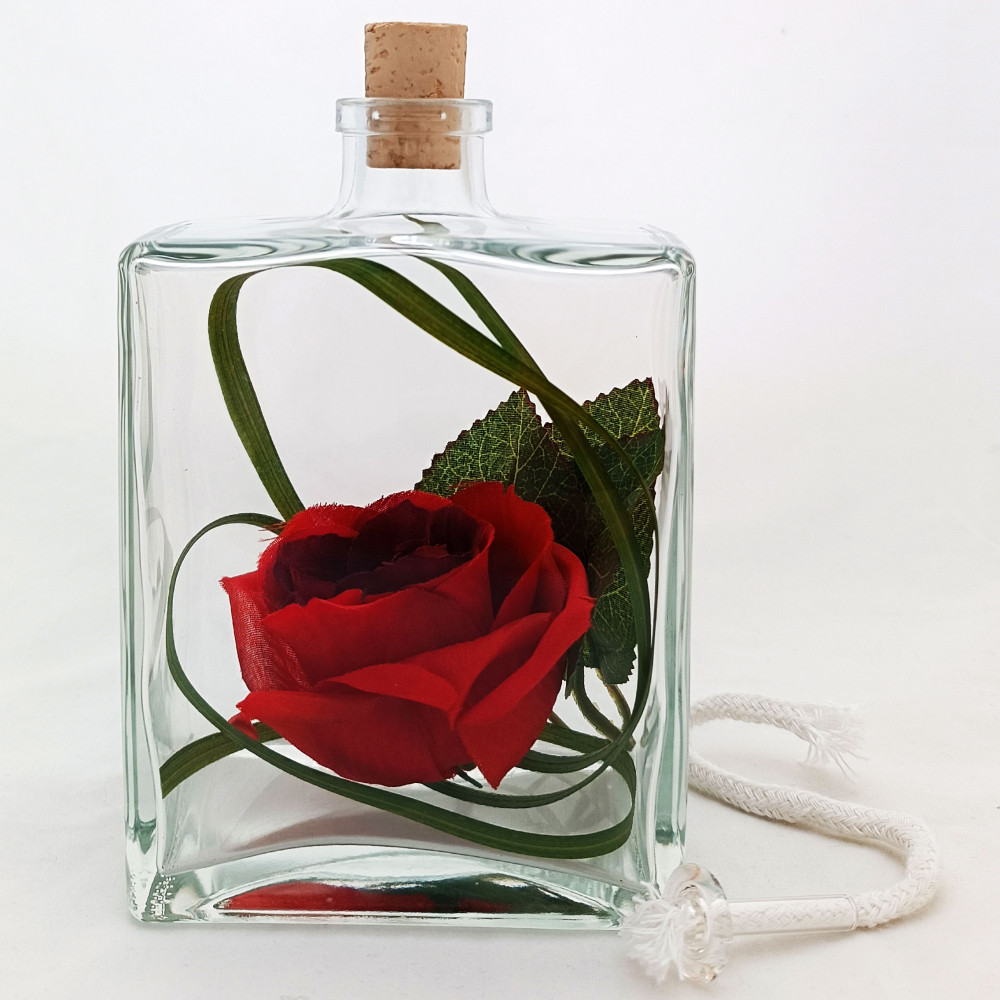 Olielamp Capri met Bloem (500 ml)