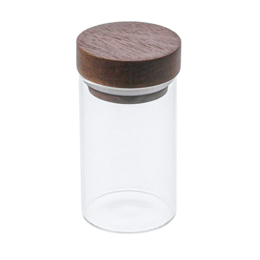 Kaarsenhouder – Recht glas (120 ml) met Acacia Deksel