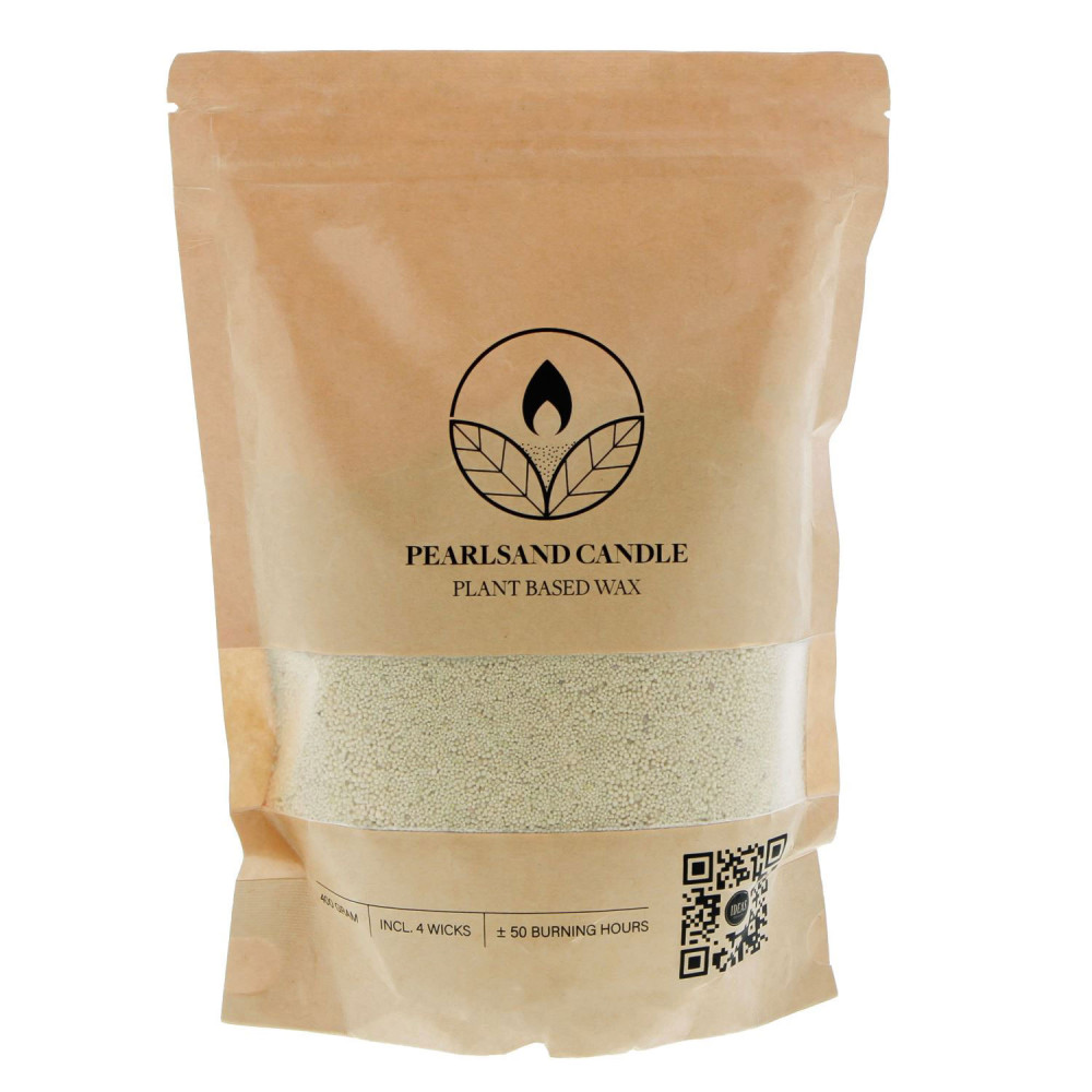 Kaarsenzand (Pearlsand) incl. 4 Wieken (400 gram) - Beige