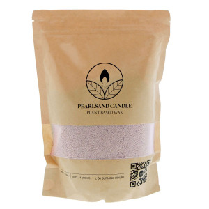 Kaarsenzand (Pearlsand) incl. 4 Wieken (400 gram) - Lichtpaars