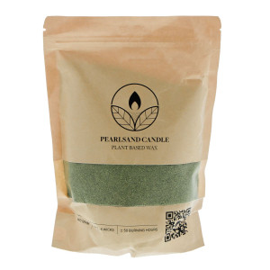 Kaarsenzand (Pearlsand) incl. 4 Wieken (400 gram) - Smokey Green