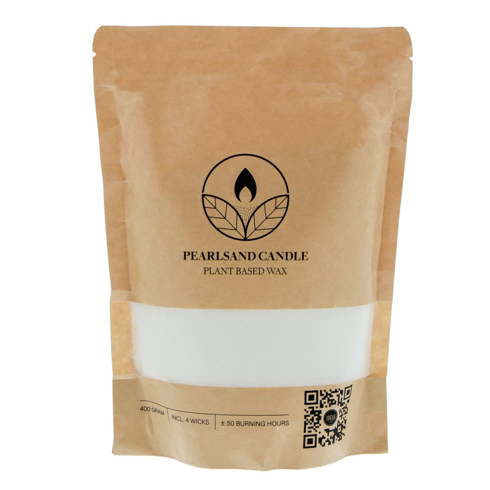 Kaarsenzand (Pearlsand) incl. 4 Wieken (400 gram) - Wit