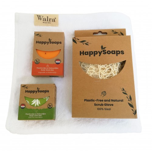 Happy Soaps producten met Walra Handdoek